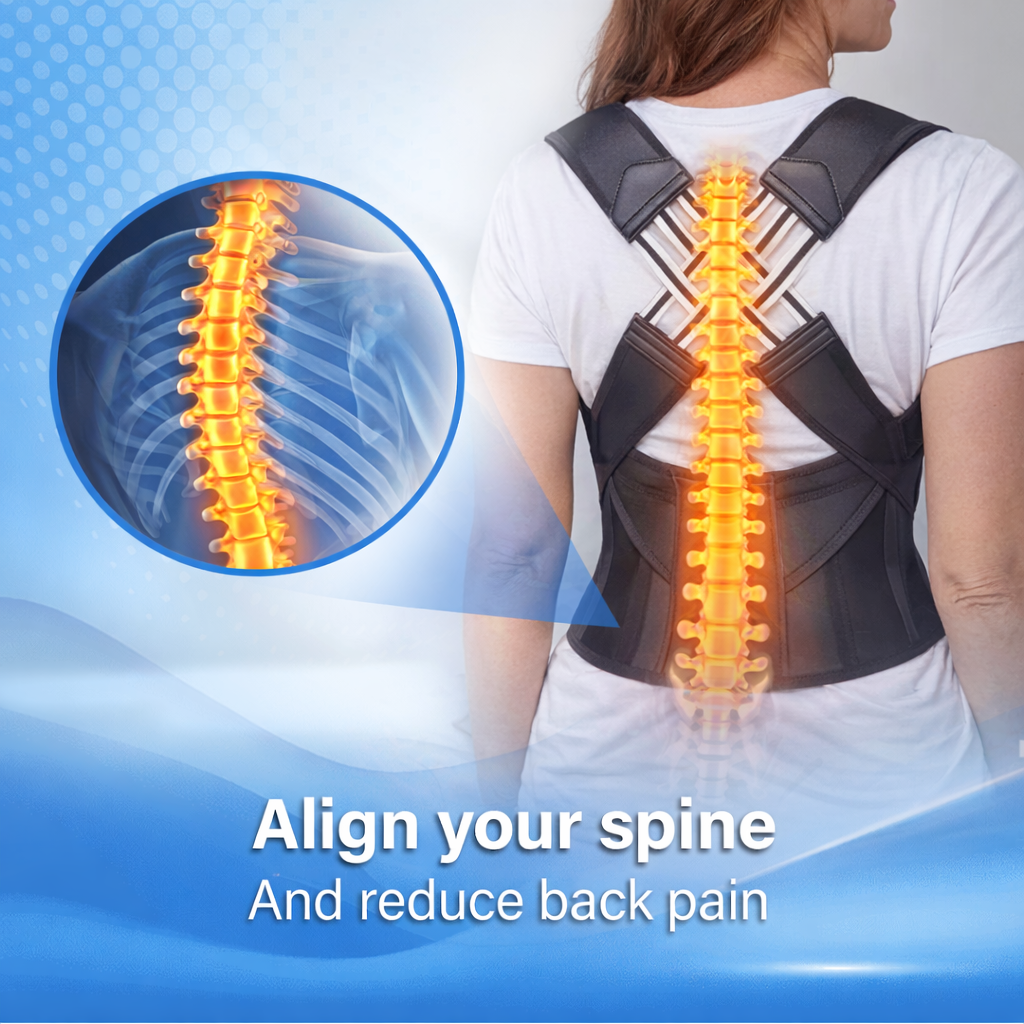 Relieviocare™ SpineAlign Pro - Adjustable Posture Corrector & Spinal & Sciatica Support Belt