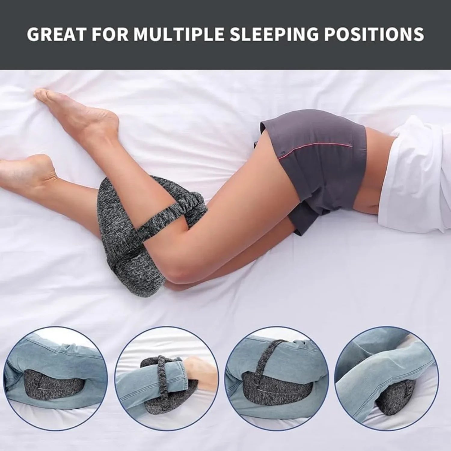 Relieviocare™ KneeAlign Pro- Orthopedic Memory Foam Knee Support Pillow for Sciatica & Hip Relief