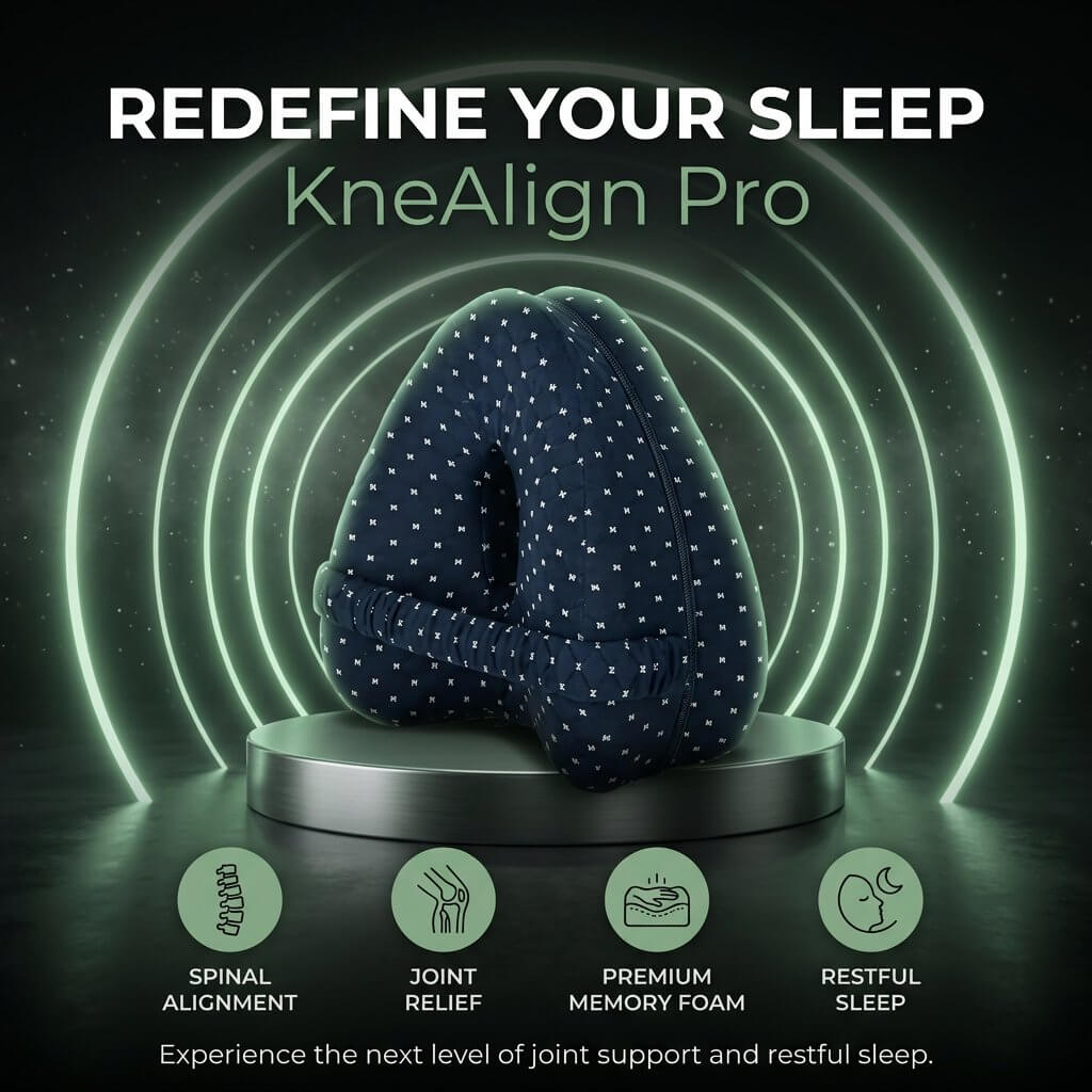 Relieviocare™ KneeAlign Pro- Orthopedic Memory Foam Knee Support Pillow for Sciatica & Hip Relief