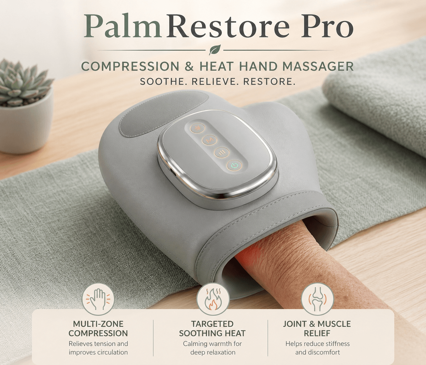 Relieviocare™ PalmRestore Pro – Advanced Hand Compression Therapy System - RelievioCare