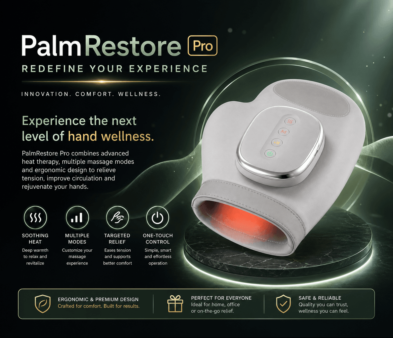 Relieviocare™ PalmRestore Pro – Advanced Hand Compression Therapy System - RelievioCare